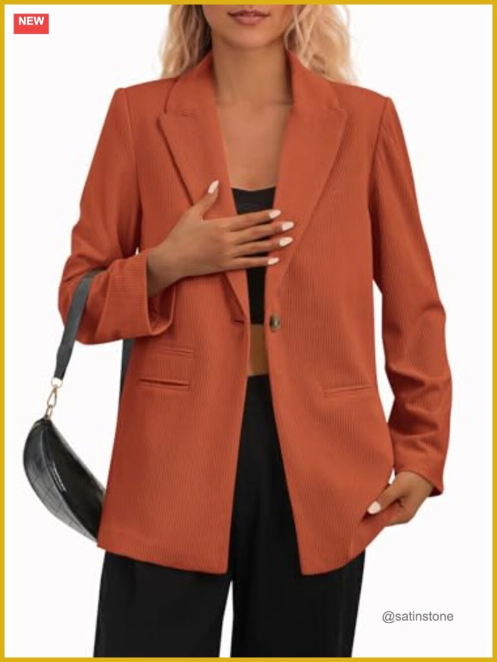Women's Winter Corduroy Blazer Jacket Casual Dressy Work Business Outerwear - Picture 5 of 6